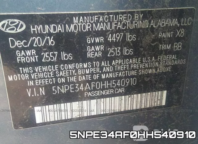 5NPE34AF0HH540910 фото 10