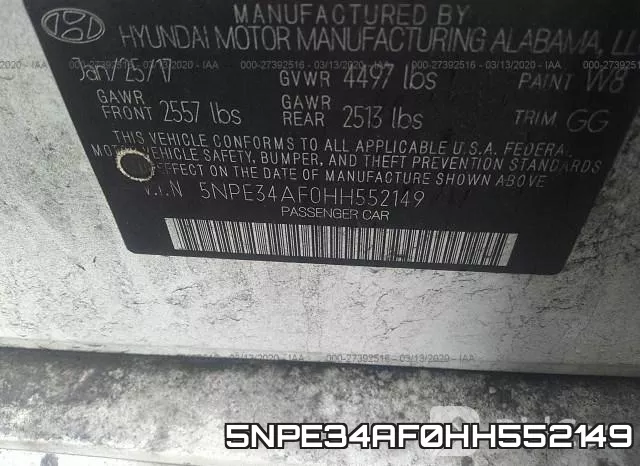5NPE34AF0HH552149 фото 10