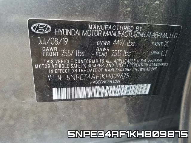 5NPE34AF1KH809875 фото 2