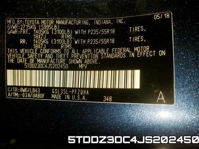 5TDDZ3DC4JS202450 фото 2