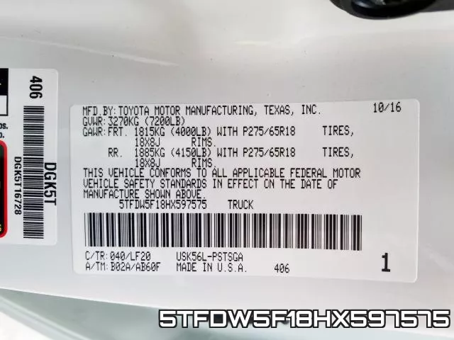 5TFDW5F18HX597575 фото 2