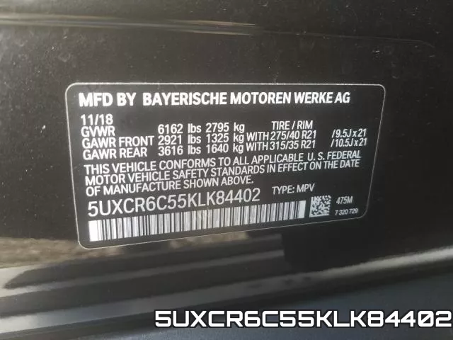 5UXCR6C55KLK84402 фото 2
