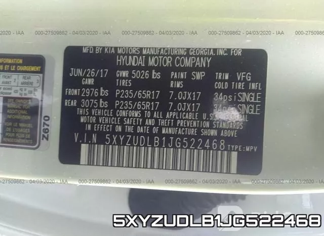 5XYZUDLB1JG522468 фото 10