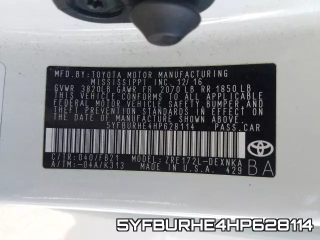 5YFBURHE4HP628114 фото 2