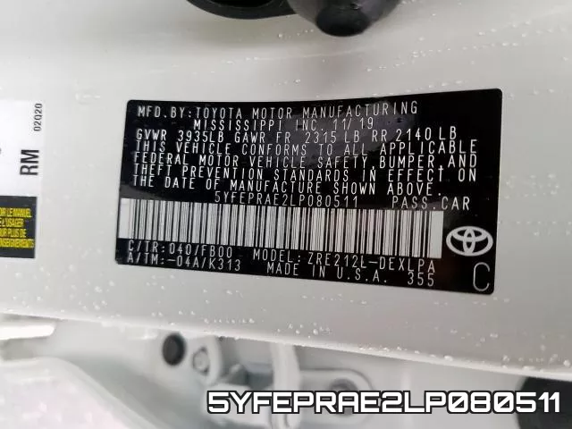 5YFEPRAE2LP080511 фото 2