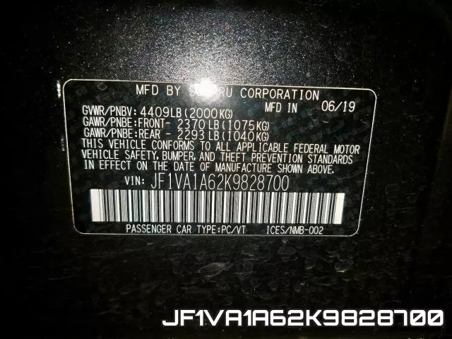 JF1VA1A62K9828700 фото 2