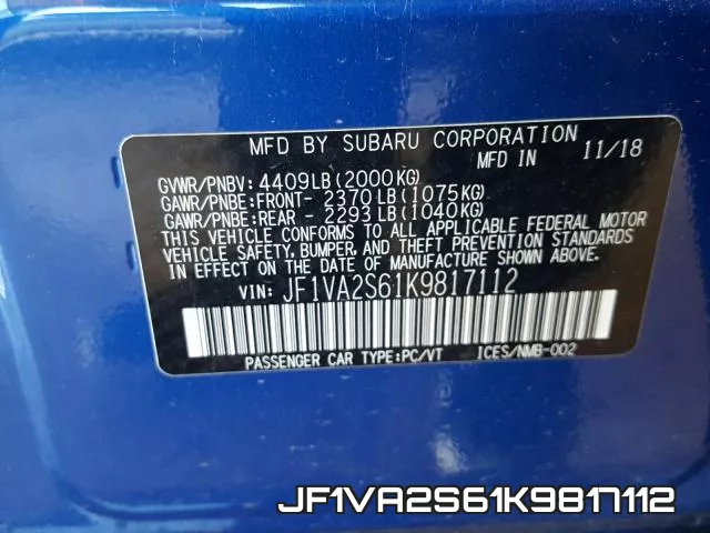 JF1VA2S61K9817112 фото 2