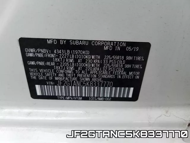 JF2GTANC5K8337770 фото 2
