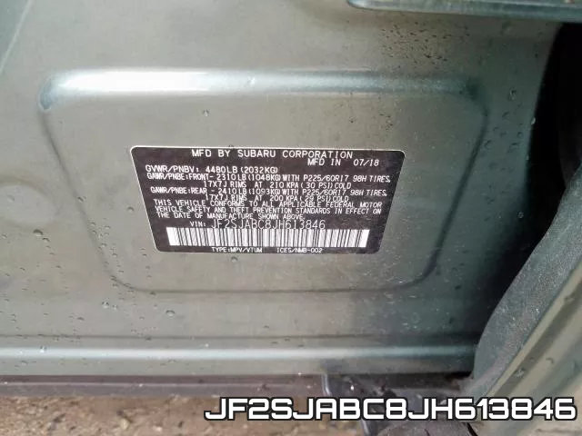 JF2SJABC8JH613846 фото 2