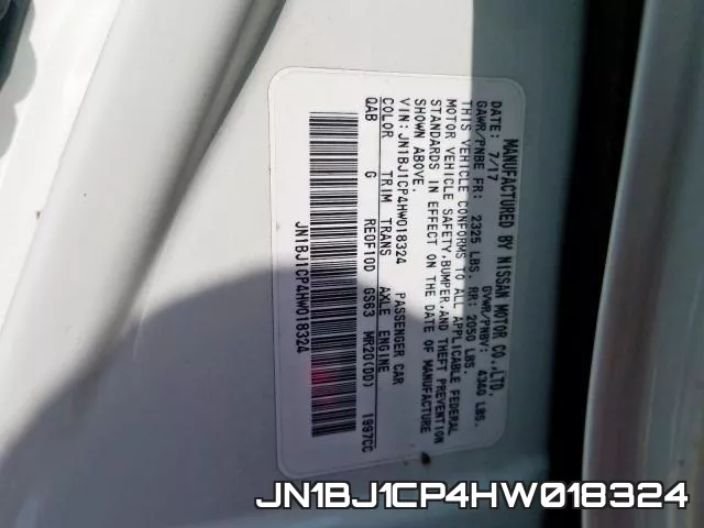 JN1BJ1CP4HW018324 фото 2