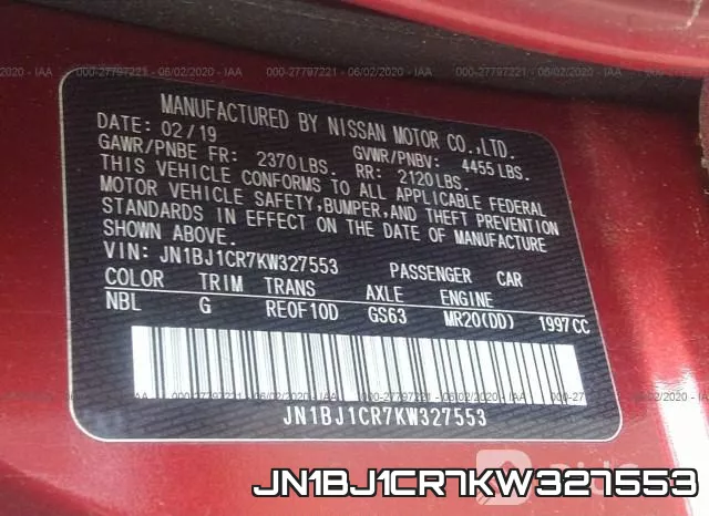JN1BJ1CR7KW327553 фото 10