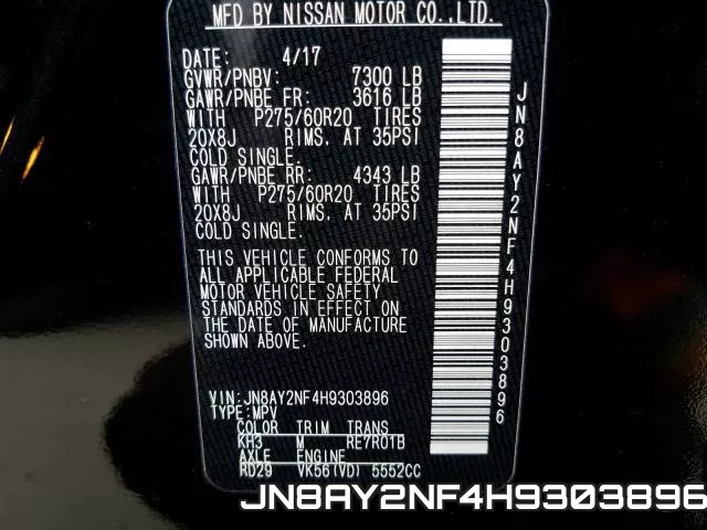 JN8AY2NF4H9303896 фото 2