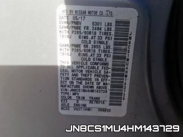 JN8CS1MU4HM143729 фото 2