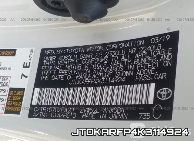 JTDKARFP4K3114924 фото 10