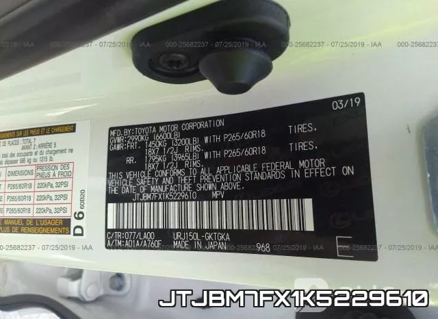 JTJBM7FX1K5229610 фото 10