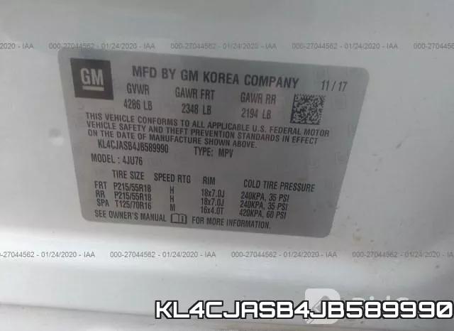 KL4CJASB4JB589990 фото 10