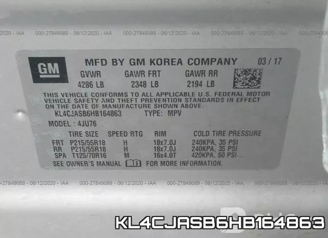KL4CJASB6HB164863 фото 10