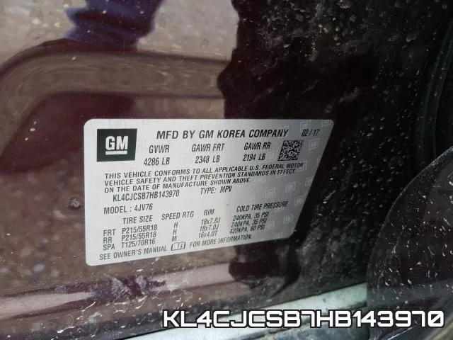 KL4CJCSB7HB143970 фото 2