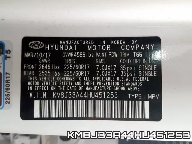 KM8J33A44HU451253 фото 2