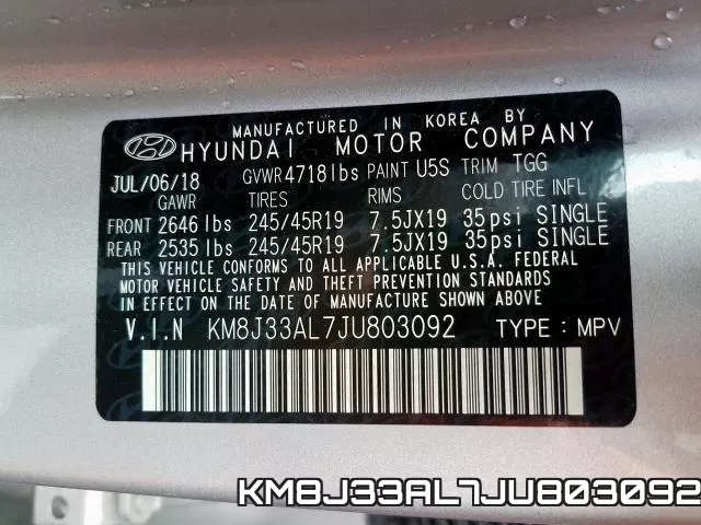 KM8J33AL7JU803092 фото 2