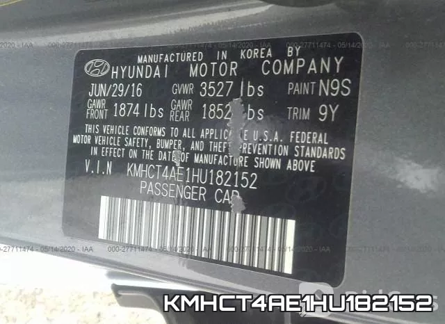KMHCT4AE1HU182152 фото 10