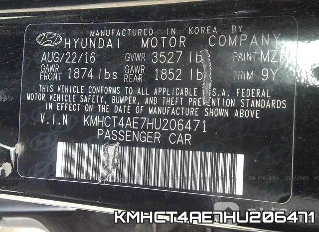KMHCT4AE7HU206471 фото 10