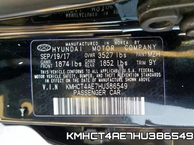 KMHCT4AE7HU386549 фото 2