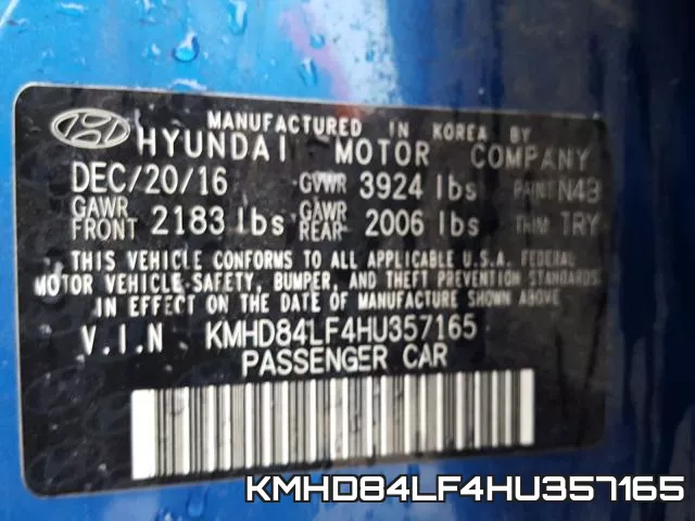 KMHD84LF4HU357165 фото 2