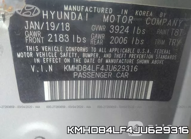 KMHD84LF4JU629316 фото 10