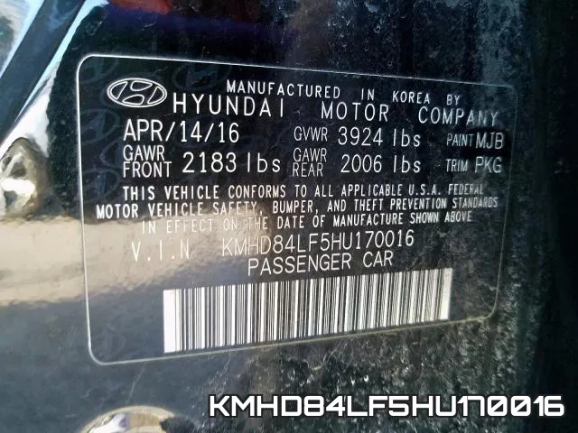 KMHD84LF5HU170016 фото 2