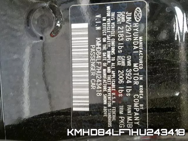 KMHD84LF7HU243418 фото 2