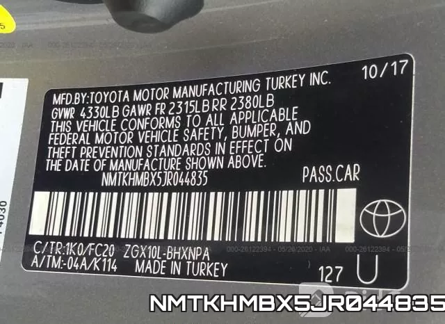 NMTKHMBX5JR044835 фото 10