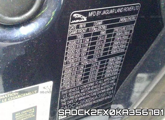 SADCK2FX0KA356781 фото 10