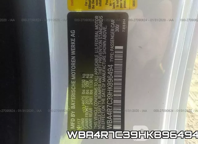 WBA4R7C39HK896494 фото 10