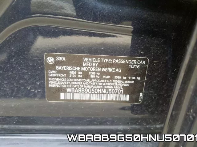 WBA8B9G50HNU50701 фото 2