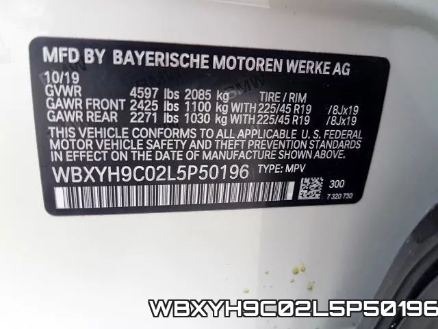 WBXYH9C02L5P50196 фото 2