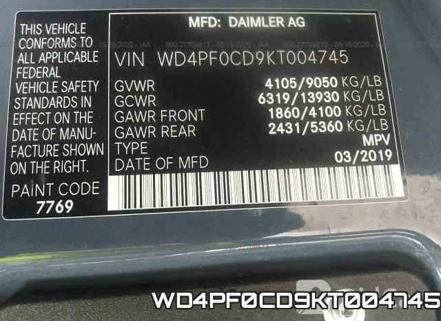 WD4PF0CD9KT004745 фото 10