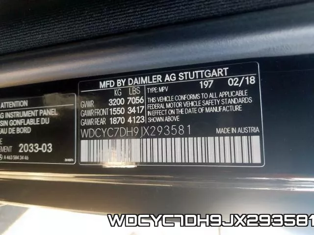 WDCYC7DH9JX293581 фото 2