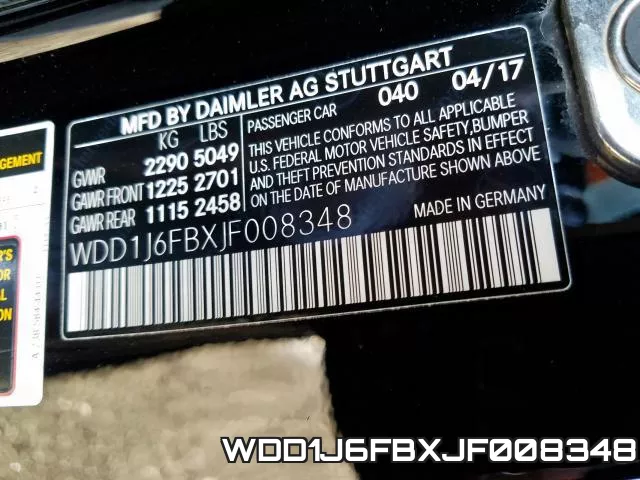 WDD1J6FBXJF008348 фото 2