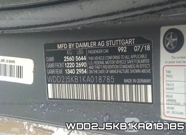 WDD2J5KB1KA018785 фото 10