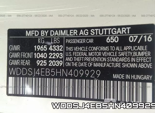 WDDSJ4EB5HN409929 фото 10