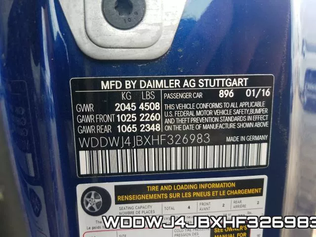 WDDWJ4JBXHF326983 фото 2
