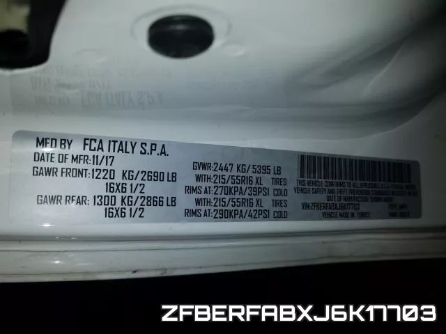 ZFBERFABXJ6K17703 фото 2
