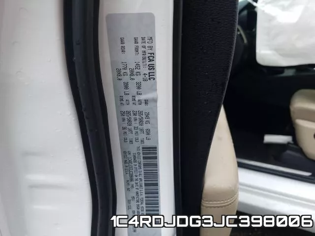 1C4RDJDG3JC398006 фото 2