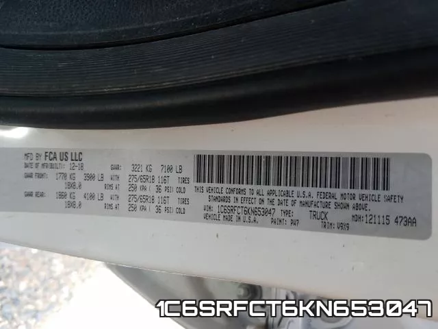 1C6SRFCT6KN653047 фото 2