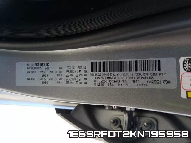 1C6SRFDT2KN795958 фото 2
