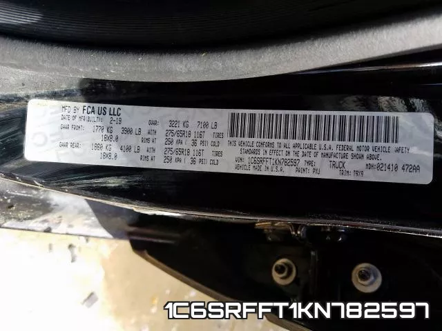 1C6SRFFT1KN782597 фото 2