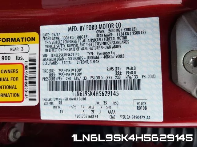 1LN6L9SK4H5629145 фото 2