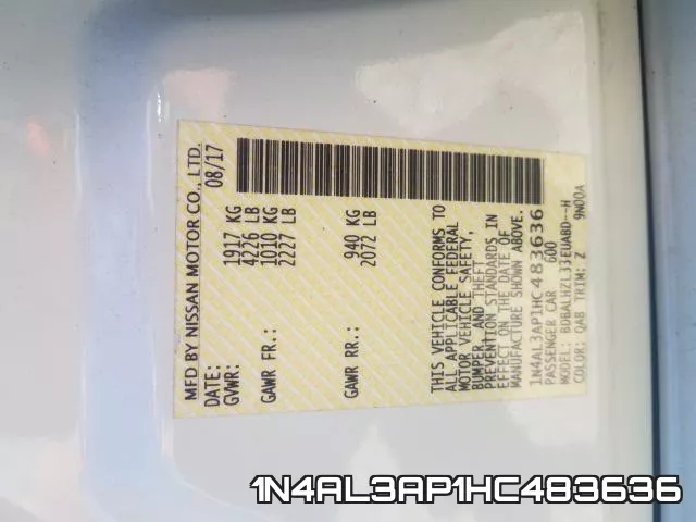 1N4AL3AP1HC483636 фото 2