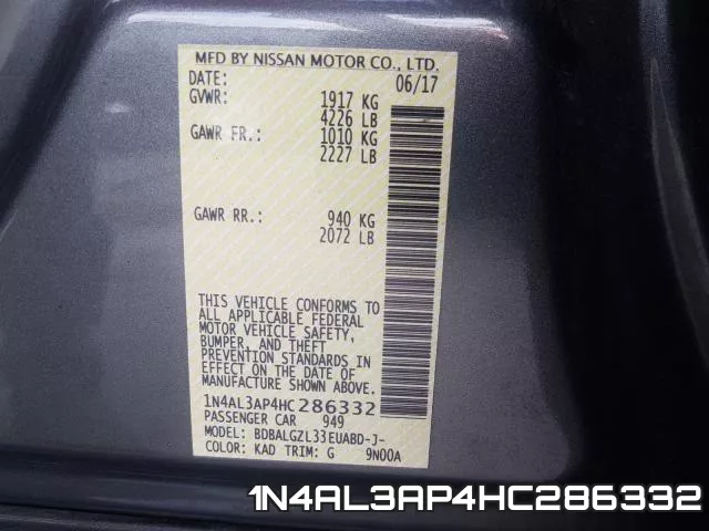 1N4AL3AP4HC286332 фото 2